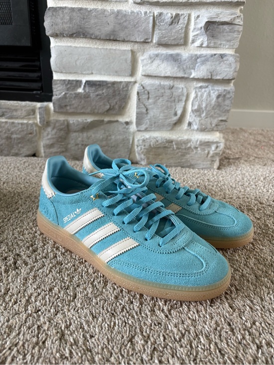 adidas Shoes - adidas Spezial Women’s Suede Sneakers in Teal with White Stripes